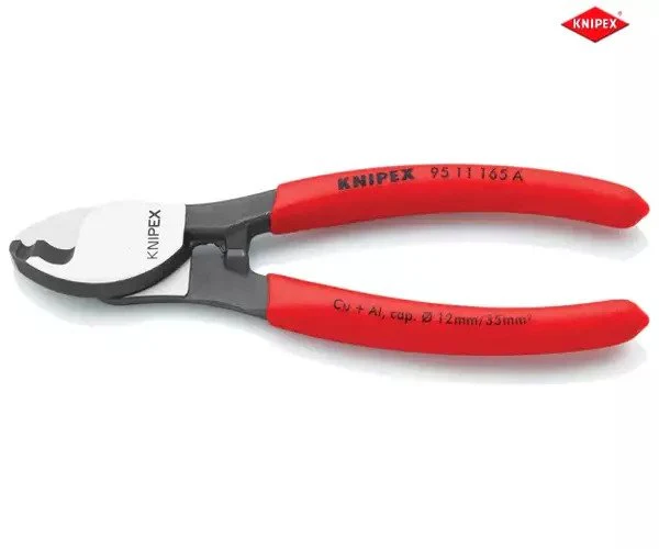 Knipex Cable Shears PVC Grip 165mm - Image 6
