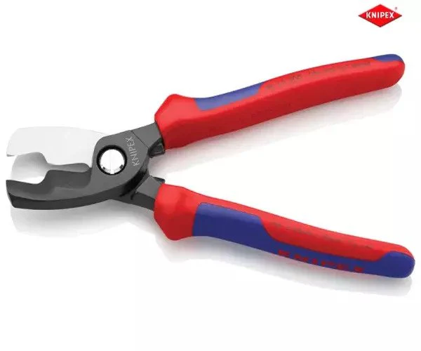 Knipex Cable Shears with Twin Cutting Edge Multi-Component Grip 200mm - Image 3