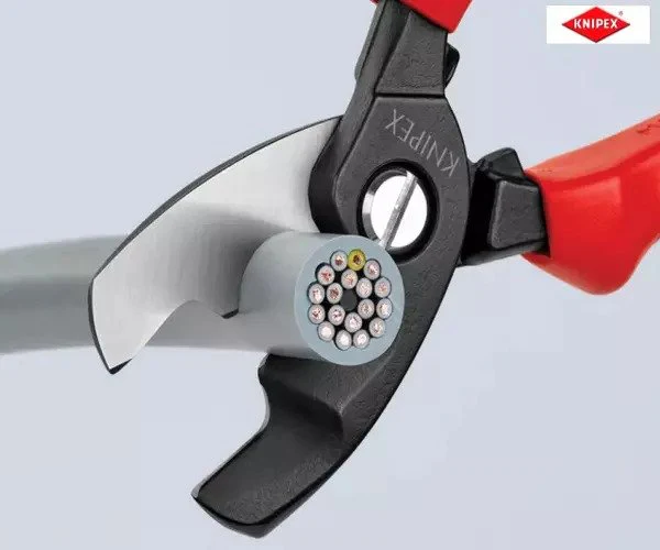 Knipex Cable Shears with Twin Cutting Edge Multi-Component Grip 200mm - Image 5