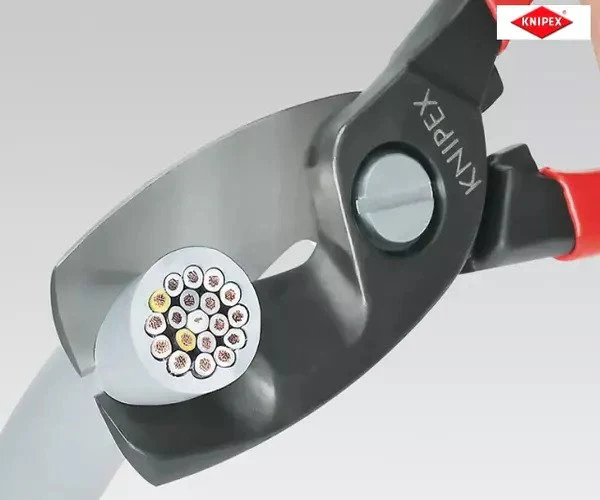 Knipex Cable Shears with Twin Cutting Edge PVC Grip 200mm - Image 5