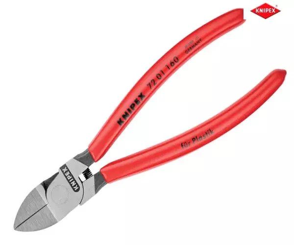 Knipex Diagonal Cutters for Plastics PVC Grip 160mm - Image 4
