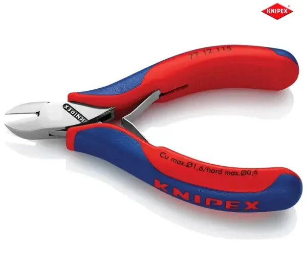 Knipex Electronics Diagonal Cut Pliers - Round Bevelled 115mm - Image 2