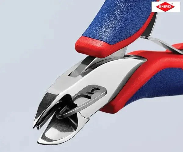 Knipex Electronics Diagonal Cut Pliers - Round Bevelled 115mm - Image 5