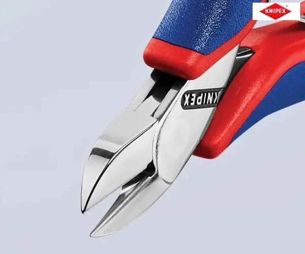 Knipex Electronics Diagonal Cut Pliers - Round Bevelled 115mm - Image 6