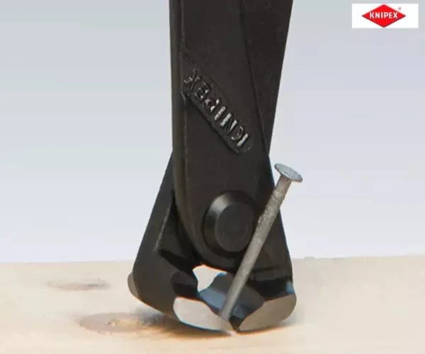 Knipex High Leverage Concreter's Nippers Black Atramentized 250mm (10in) - Image 4