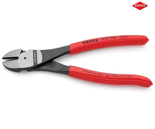 Knipex High Leverage Diagonal Cutters PVC Grip 200mm - Image 2