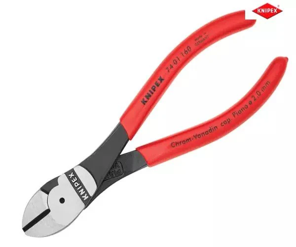 Knipex High Leverage Diagonal Cutters PVC Grips 160mm - Image 3