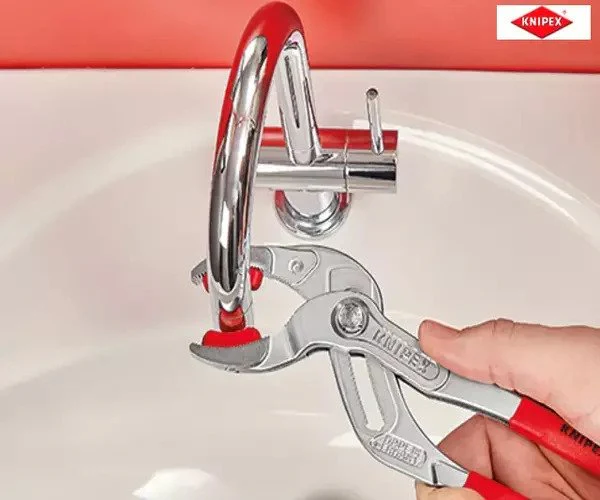 Knipex Plastic Pipe Grip Pliers Plastic Jaws Chrome 250mm - 75mm Capacity - Image 11