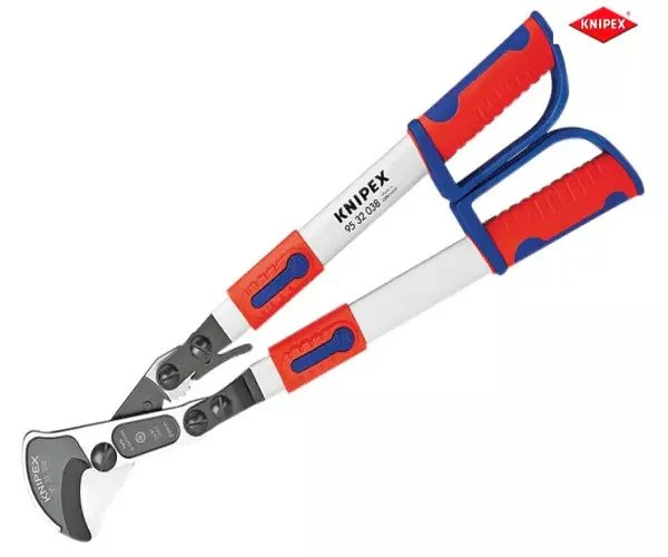 Knipex Ratchet Cable Cutters with Telescopic Handles 570-770mm