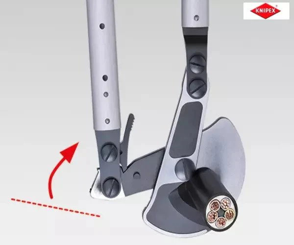 Knipex Ratchet Cable Cutters with Telescopic Handles 570-770mm - Image 6