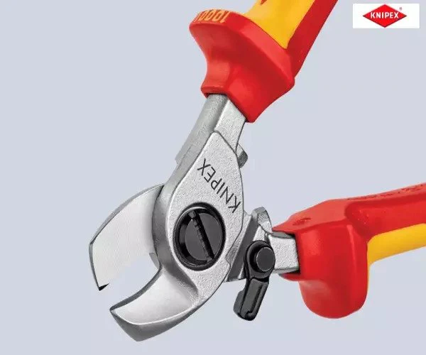Knipex VDE Cable Shears with Return Spring 165mm - Image 5