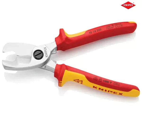 Knipex VDE Cable Shears with Twin Cutting Edge 200mm - Image 2