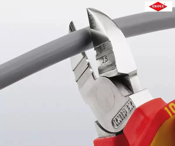 Knipex VDE Diagonal Insulation Stripper & Side Cutter 160mm - Image 4