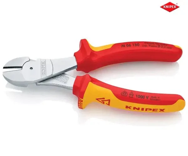Knipex VDE High Leverage Diagonal Cutter 180mm - Image 2