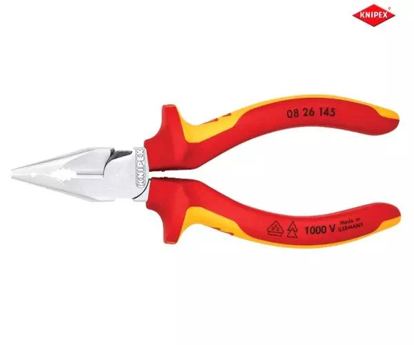 Knipex VDE High Leverage Needle Nose Pliers 145mm - Image 3