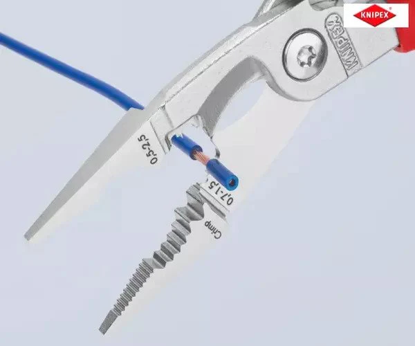 Knipex VDE Multifunctional Installation Pliers with Opening Spring 200mm - Image 6