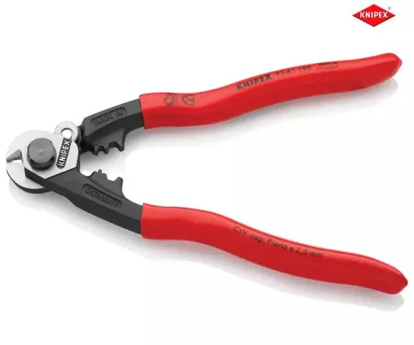 Knipex Wire Rope/Bowden Cable Cutter PVC Grip 190mm - Image 2