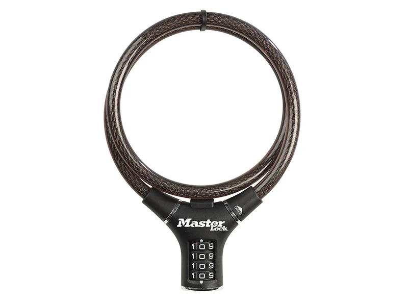 Master Lock  Black Steel Rigid Combination Cable 0.9m x 12mm