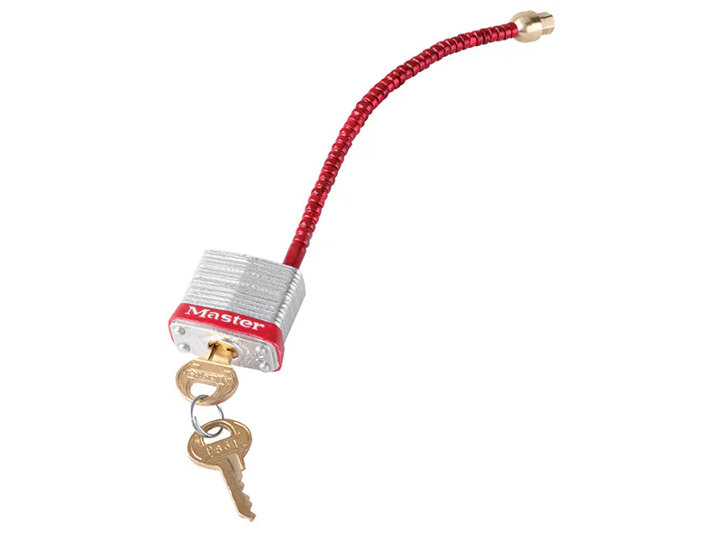 Master Lock  Lockout Padlock with Flexible Braided Steel Cable Shackle