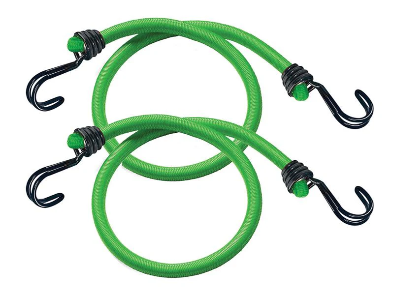 Master Lock  Twin Wire Bungee Cord 80cm Green 2 Piece