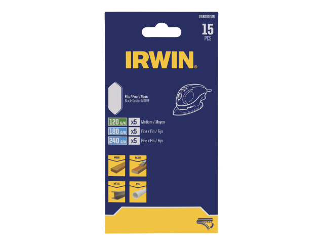 IRWIN® Mouse Sanding Finger Sheet Set, 15 Piece - Image 2