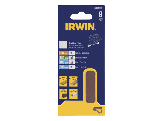IRWIN® Multi Sander Detail Sanding Sheet Set, 8 Piece - Image 2