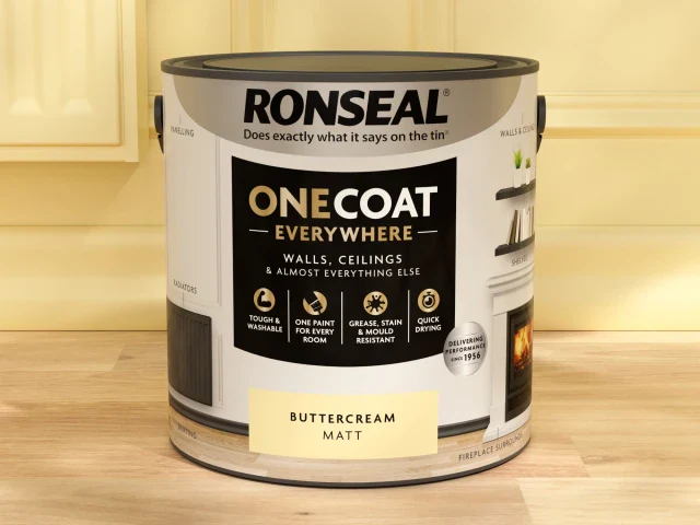 Ronseal One Coat Everywhere Interior Paint Buttercream Matt 2.5 litre