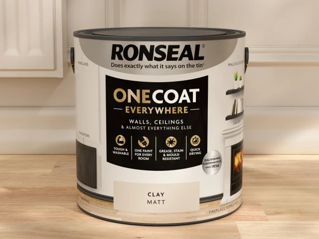 Ronseal One Coat Everywhere Interior Paint Clay Matt 2.5 litre