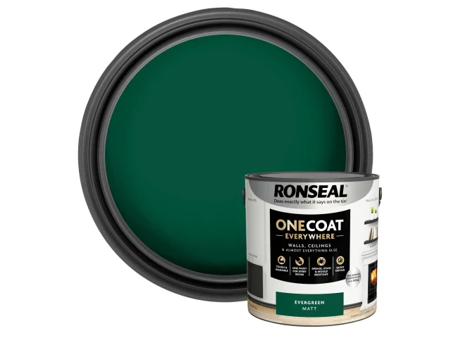 Ronseal One Coat Everywhere Interior Paint Evergreen Matt 2.5 litre - Image 4