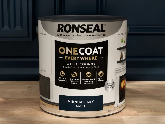 Ronseal One Coat Everywhere Interior Paint Midnight Sky Matt 2.5 litre