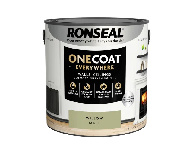 Ronseal One Coat Everywhere Interior Willow Matt 2.5 litre - Image 3