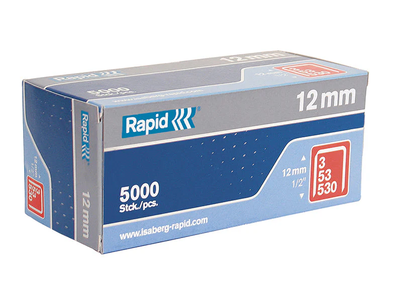 Rapid 53/12B 12mm Galvanised Staples (Box 5000)