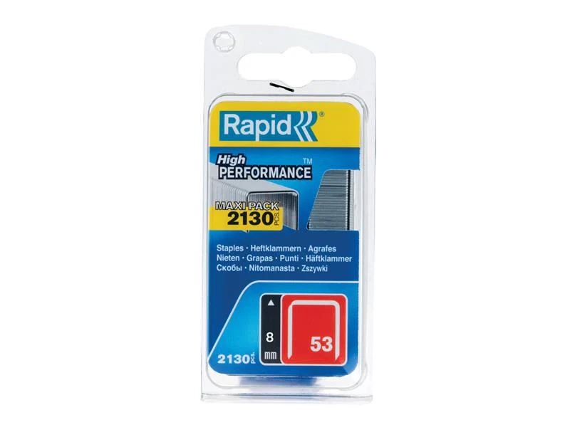 Rapid  53/8B 8mm Galvanised Staples (Pack 2000)