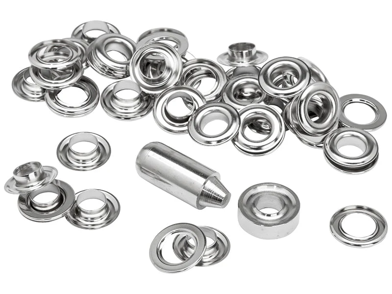 Rapid  Grommets 10 x 21mm (25) + Metal 2 Piece Anvil
