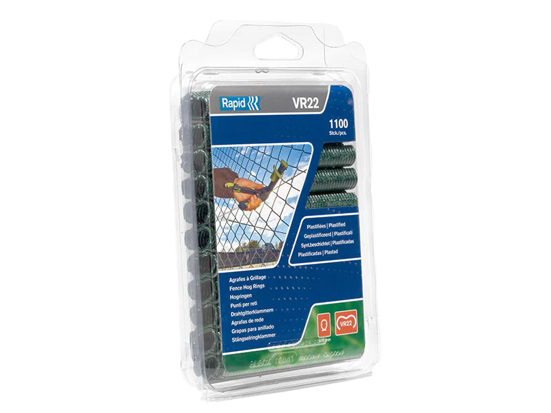 Rapid VR22 Fence Hog Rings Pack 1100 Green