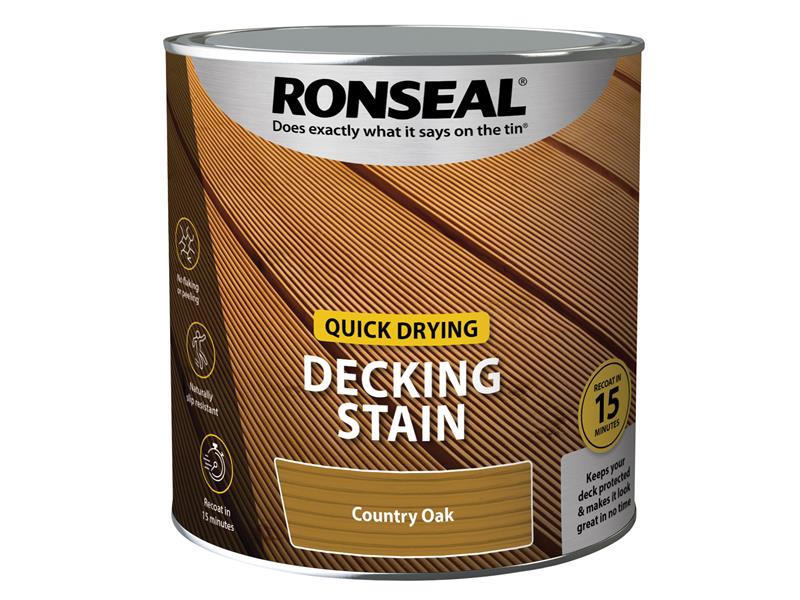 Ronseal  Quick Drying Decking Stain Country Oak 2.5 litre