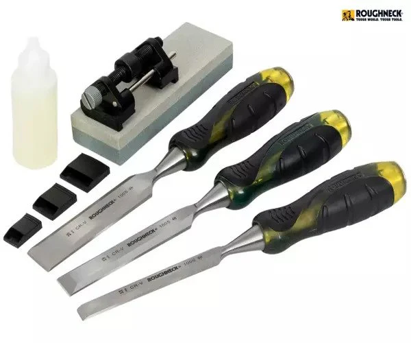 Roughneck Bevel Edge Chisel & Sharpening Kit, 6 piece