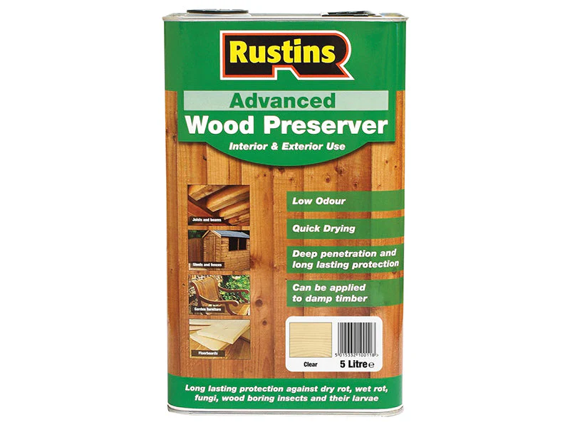 Rustins  Advanced Wood Preserver Clear 5 litre