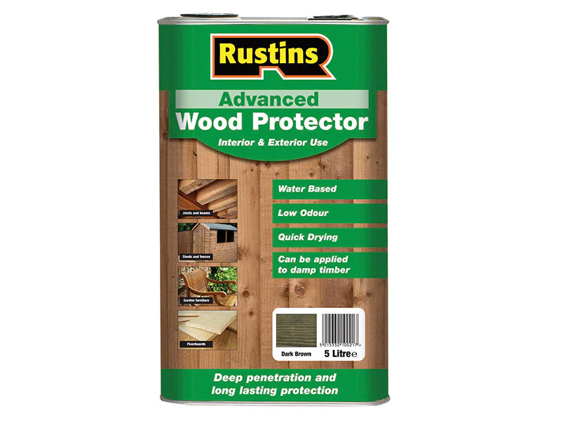 Rustins Advanced Wood Preserver Dark Brown 5 litre