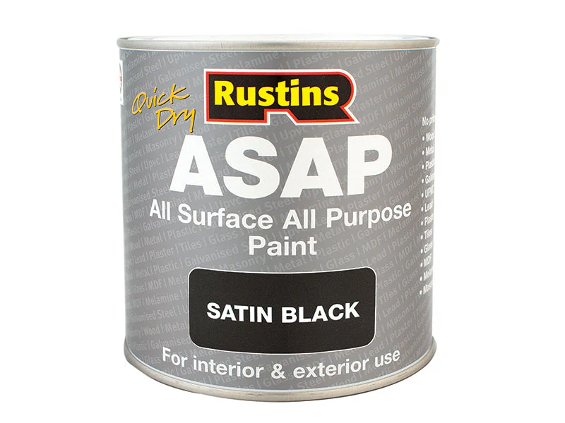 Rustins ASAP Paint Black 250ml