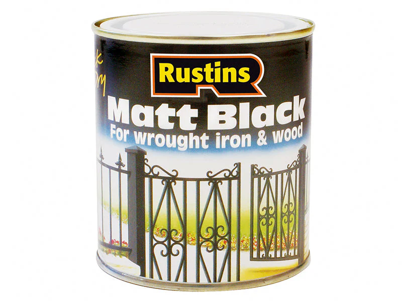 Rustins  Matt Black Paint Quick Drying 2.5 Litre