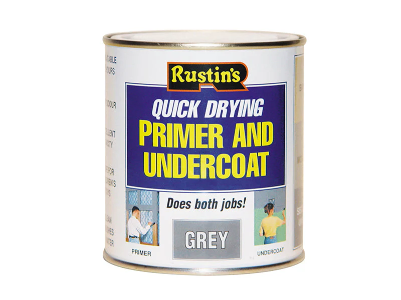 Rustins  Quick Dry Primer & Undercoat Grey 1 litre