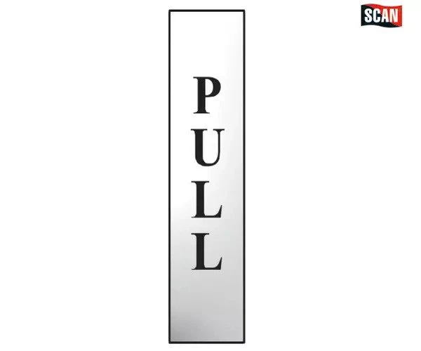 Scan Pull Vertical - Polished Chrome Effect 50 x 200mm