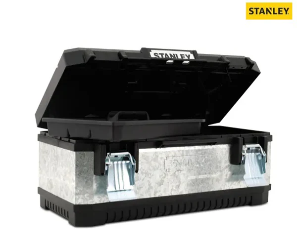 Stanley Galvanised Metal Toolbox 50cm (20in) - Image 2