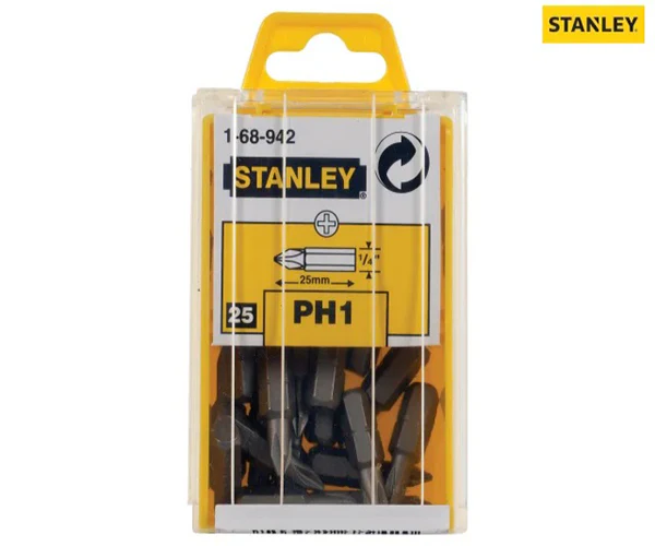 Stanley Phillips Bits PH1 x 25mm (Box 25)