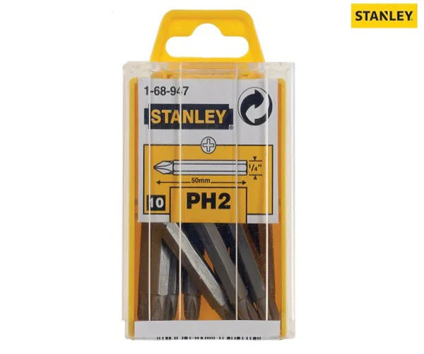 Stanley Phillips Bits PH2 x 50mm (Box 10) - Image 2