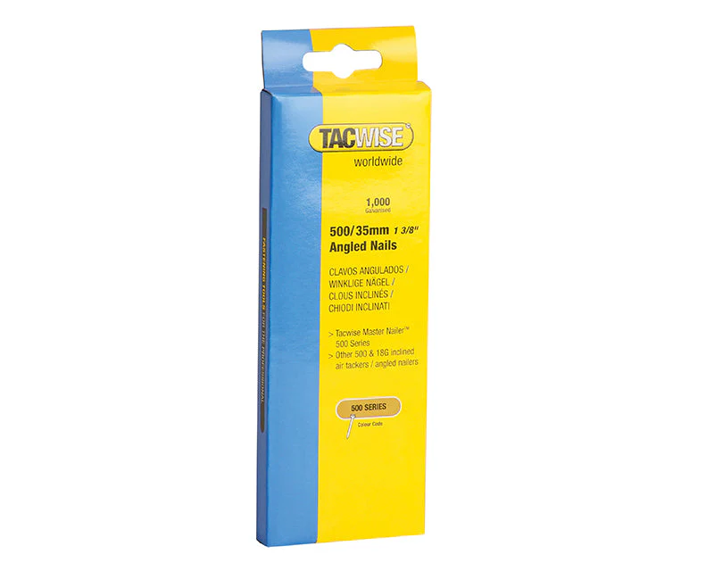 Tacwise  500 18 Gauge 35mm Angled Nails (Pack 1000)