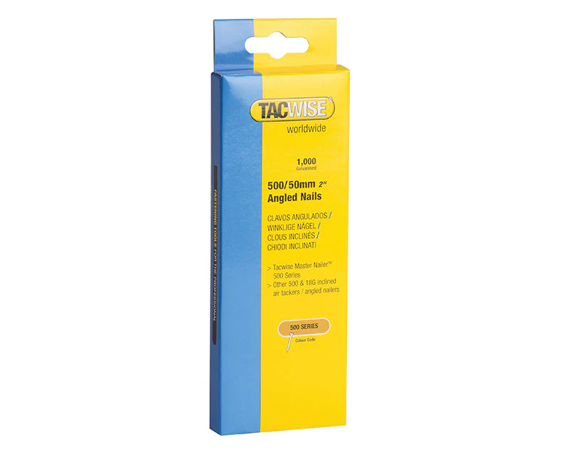 Tacwise  500 18 Gauge 50mm Angled Nails (Pack 1000)