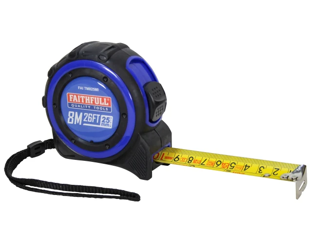 Faithfull Trade Tape Measure 8m/26ft (Width 25mm) - Image 2