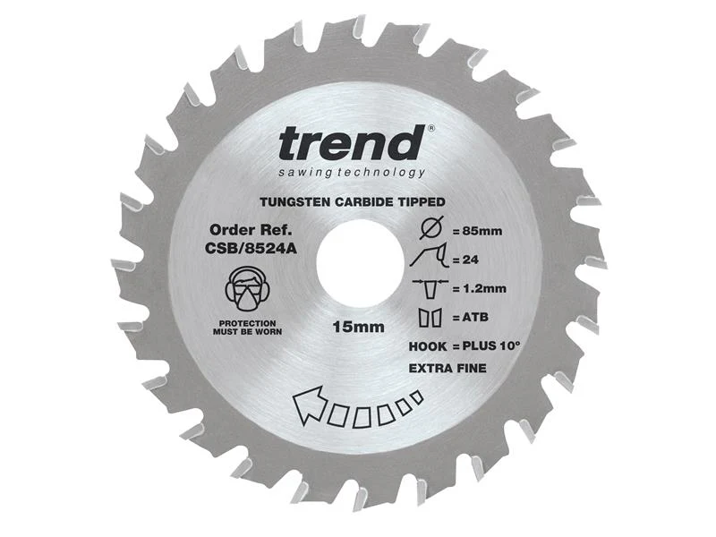 Trend  CraftPro Mini Saw Blade 85 x 15mm x 24T